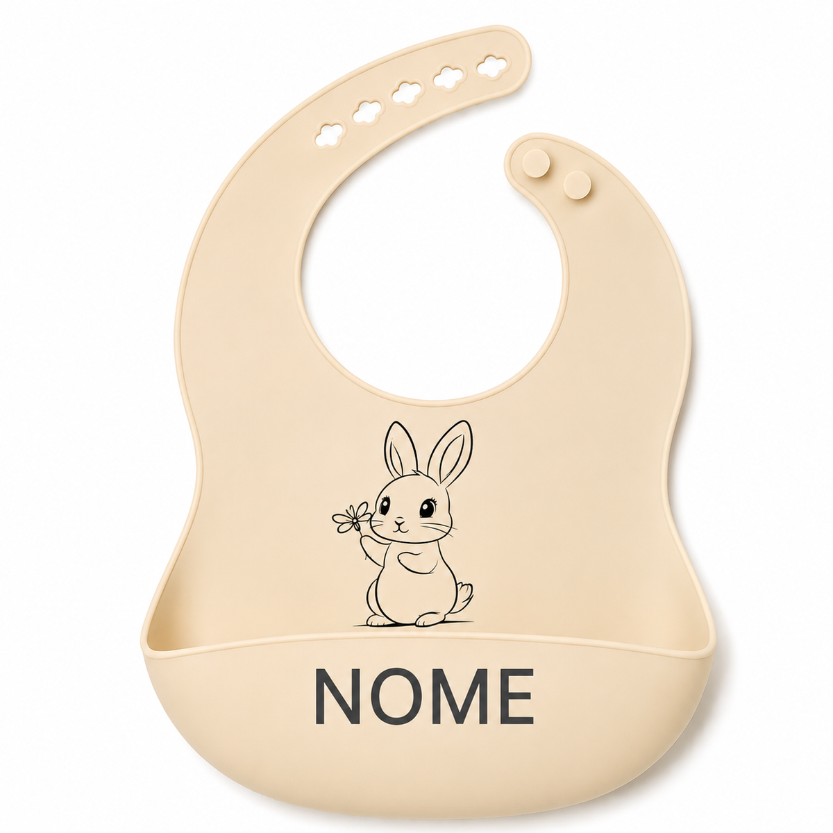 Babete Personalizado de silicone com nome - Aylla & Co.