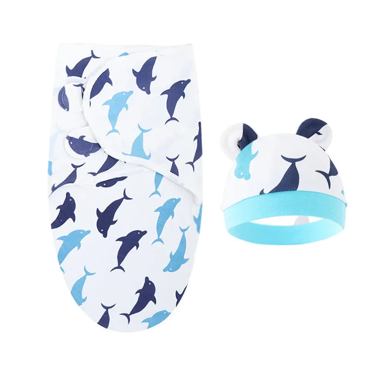 Conjunto de manta e gorro para recém-nascido