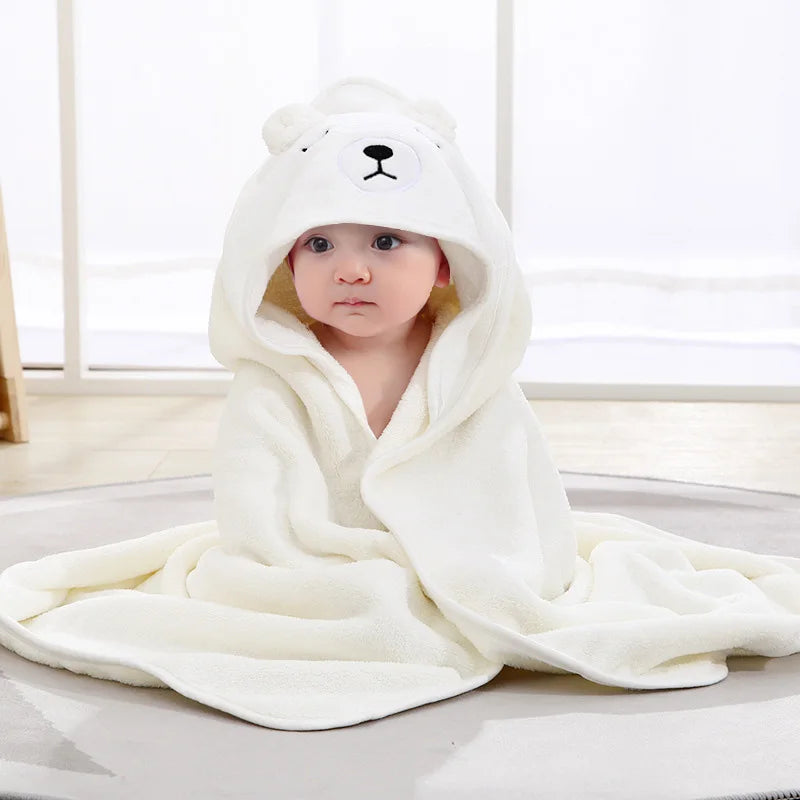 Toalha de banho com capuz para bebés