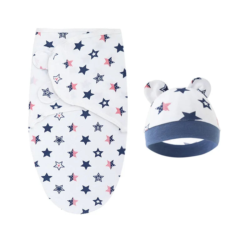 Conjunto de manta e gorro para recém-nascido