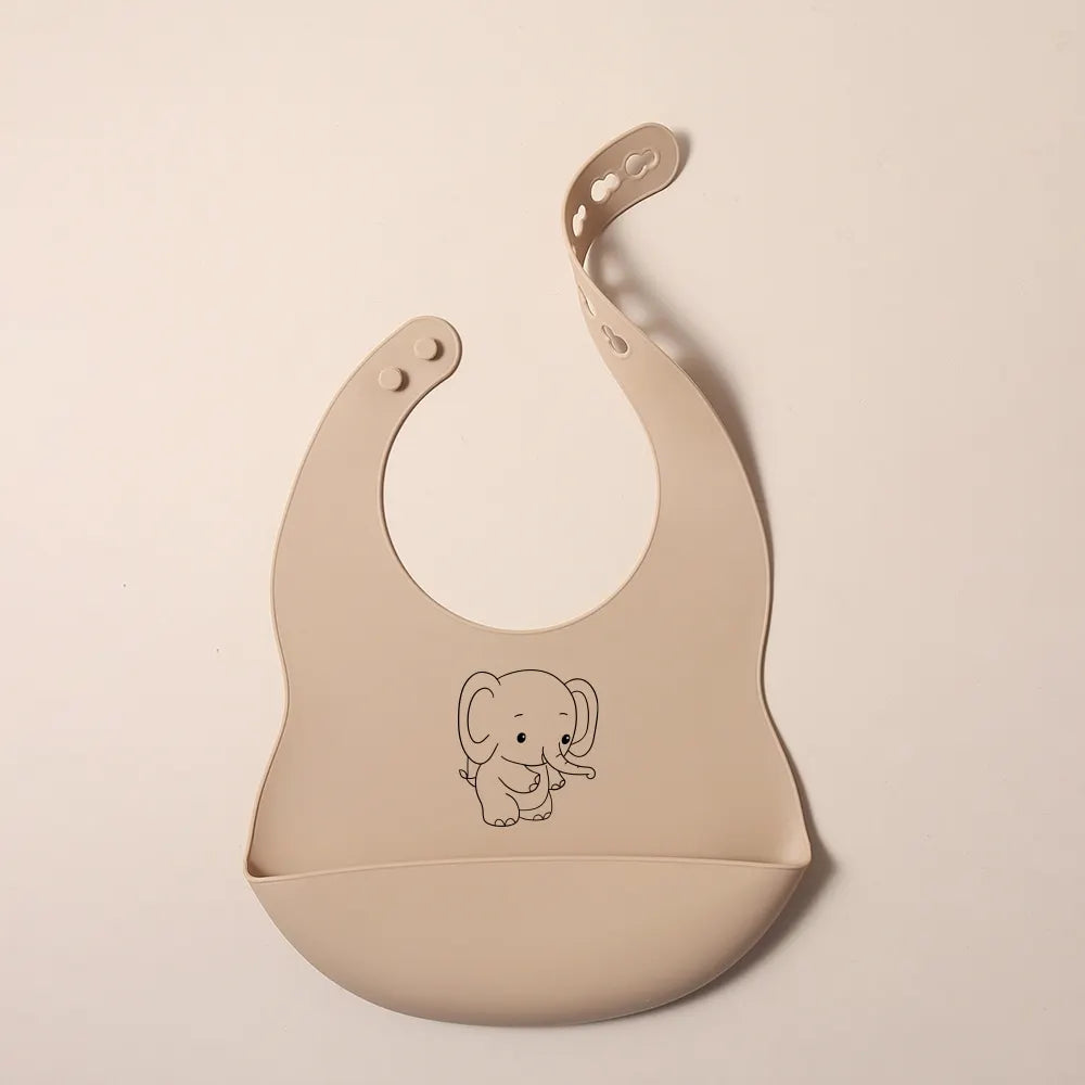 Babete de silicone personalizável com nome