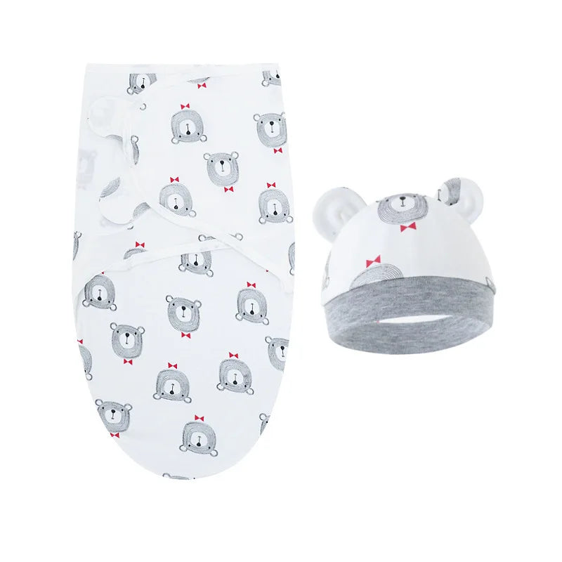 Conjunto de manta e gorro para recém-nascido