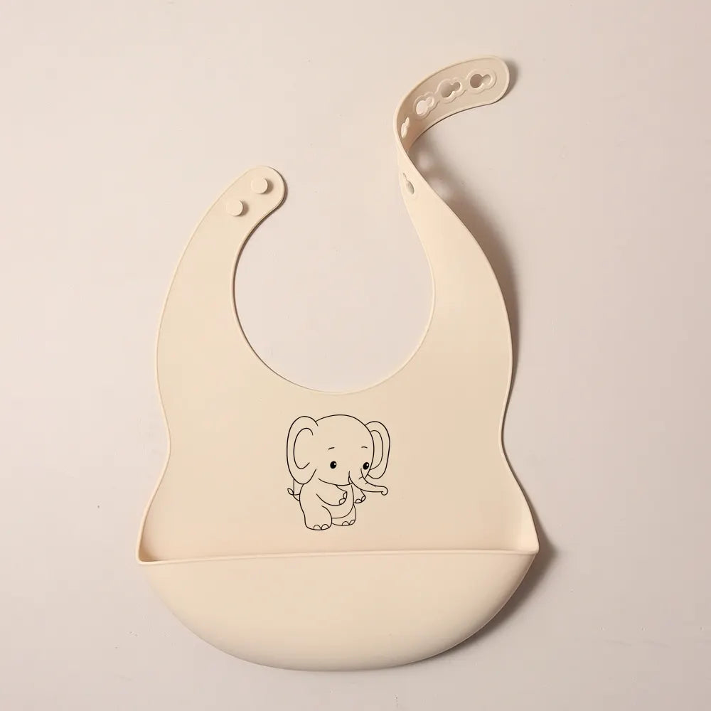 Babete de silicone personalizável com nome