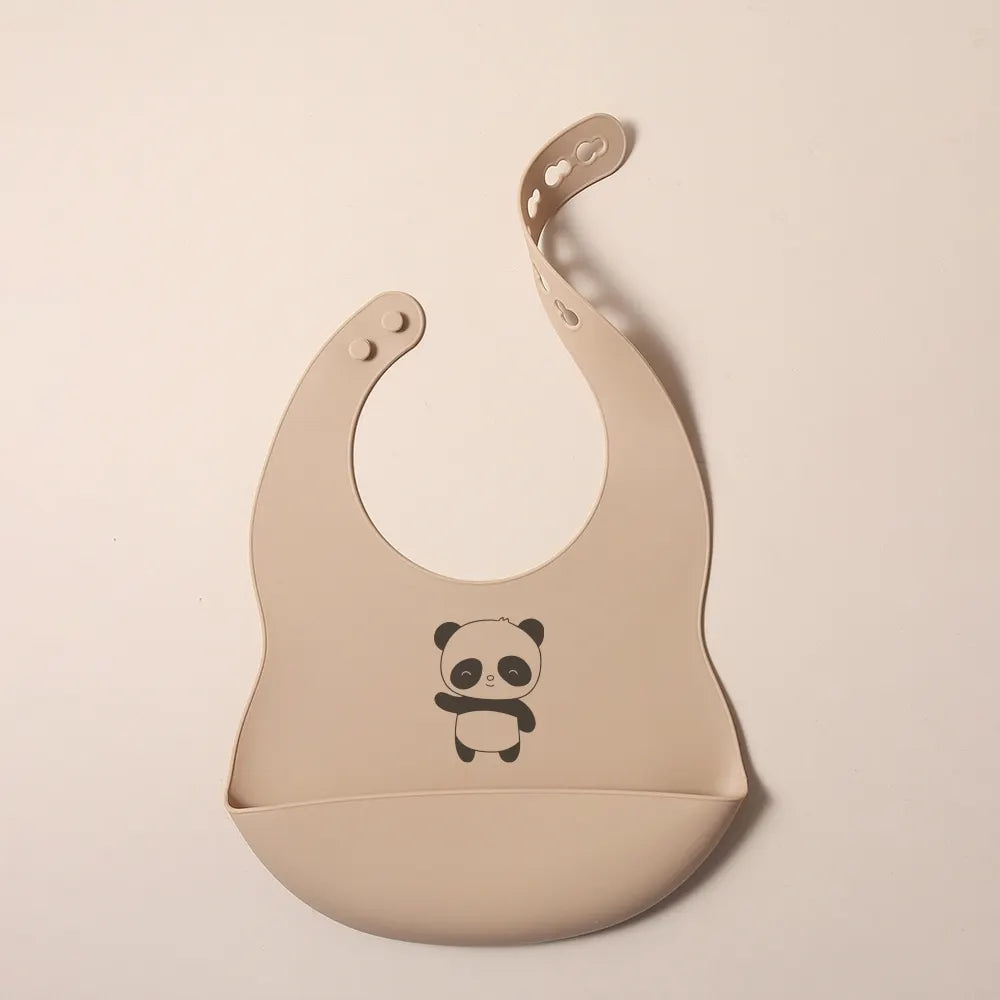 Babete de silicone personalizável com nome
