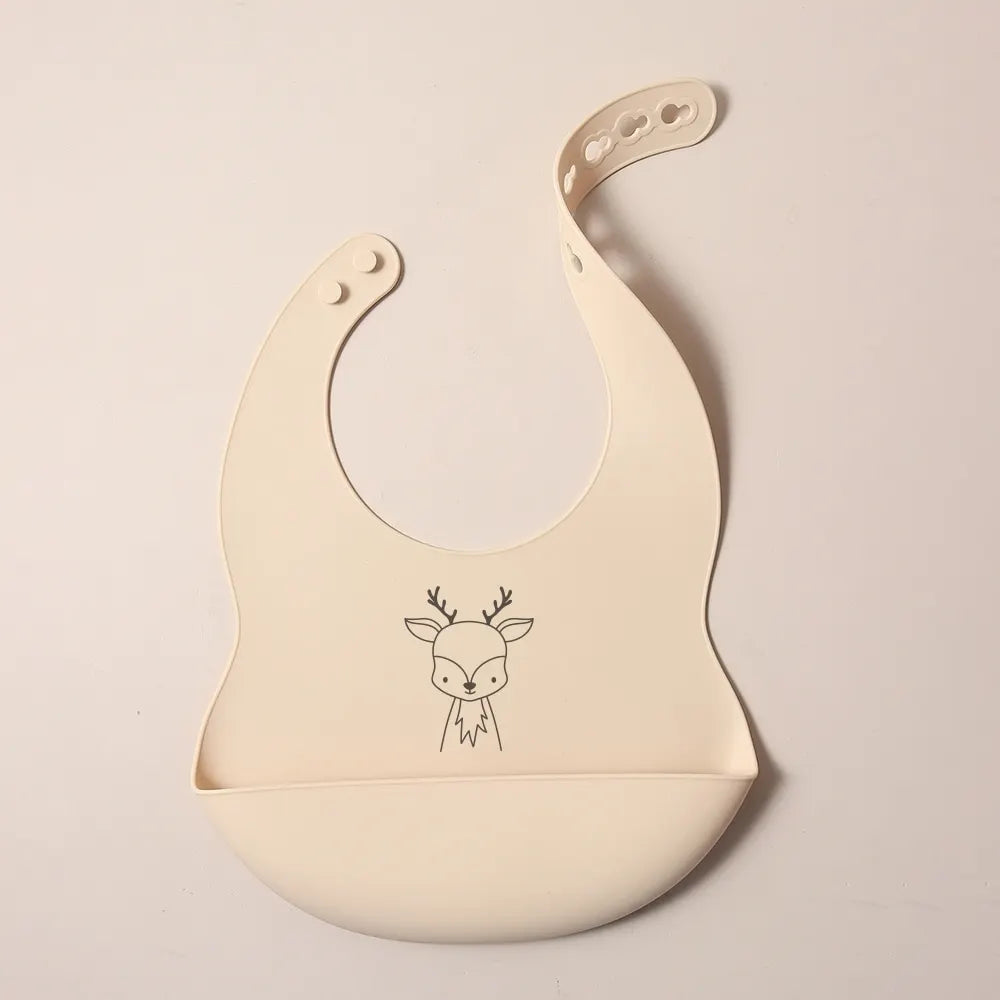 Babete de silicone personalizável com nome