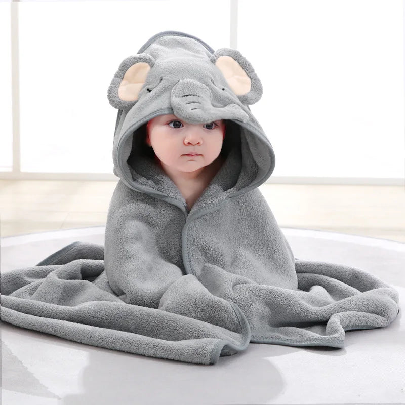 Toalha de banho com capuz para bebés