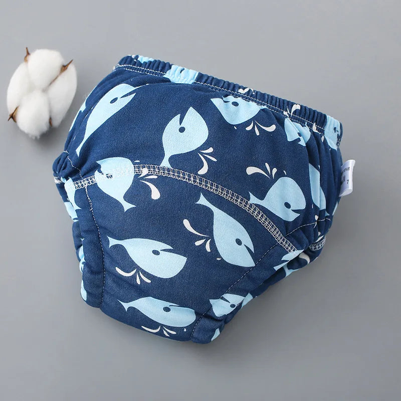 Fralda Reutilizável Ecológica de Natação e Desfralde – Kit Ajustável de 6 Camadas Absorventes
