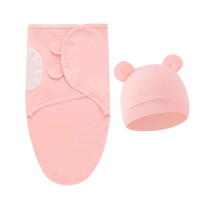 Conjunto de manta e gorro para recém-nascido