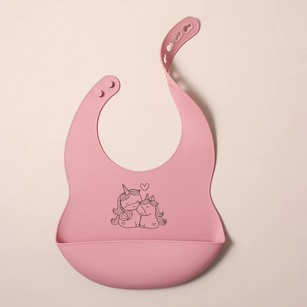Babete de silicone personalizável com nome
