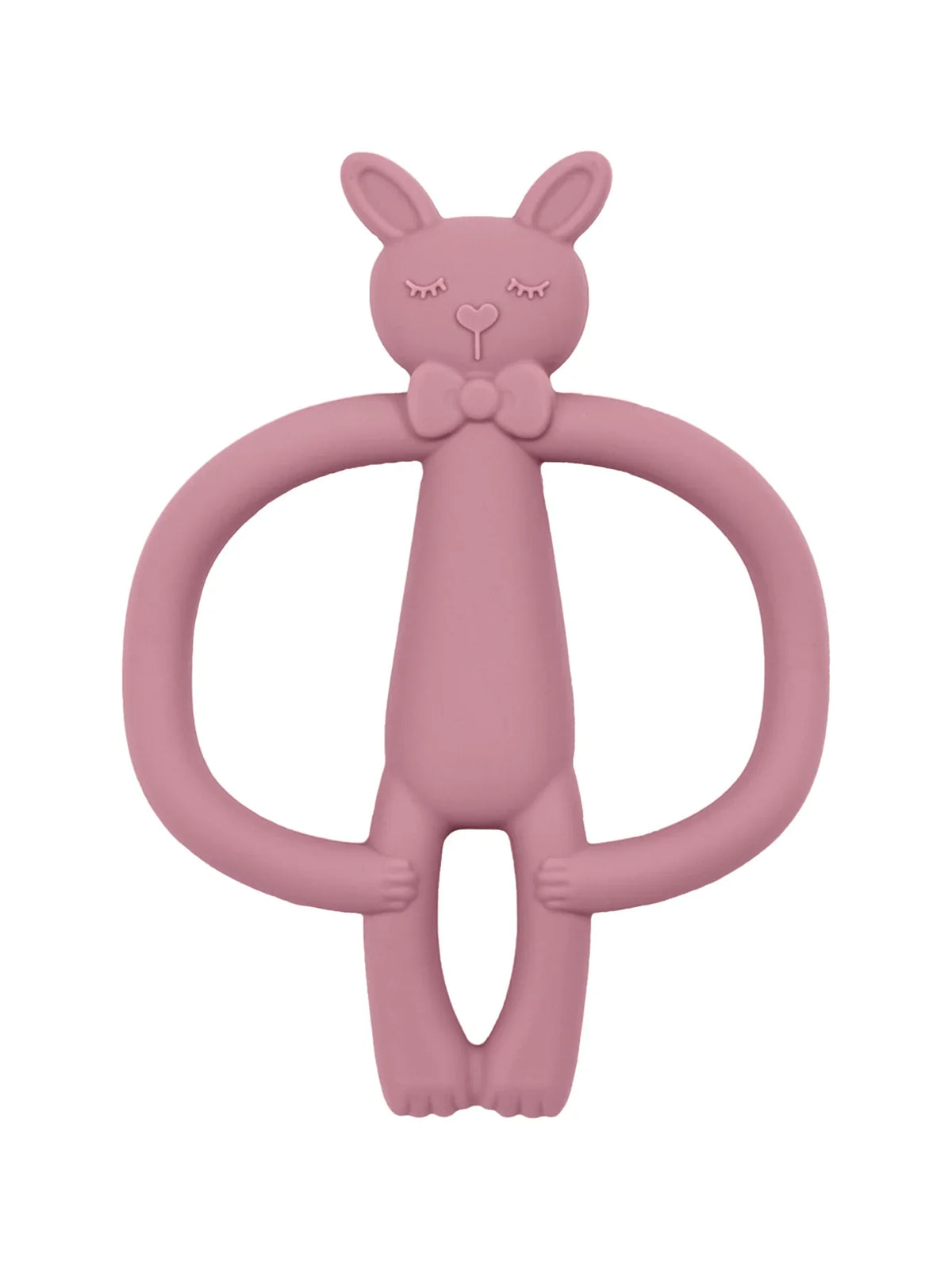 Brinquedo de dentição em silicone coelho