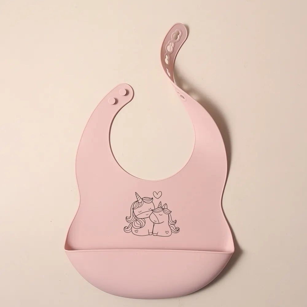 Babete de silicone personalizável com nome