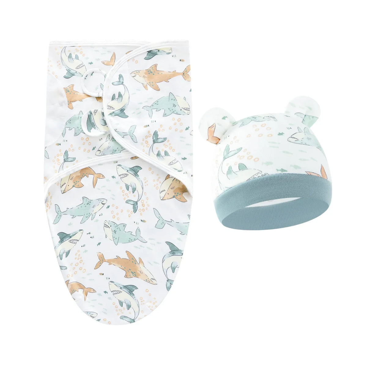 Conjunto de manta e gorro para recém-nascido