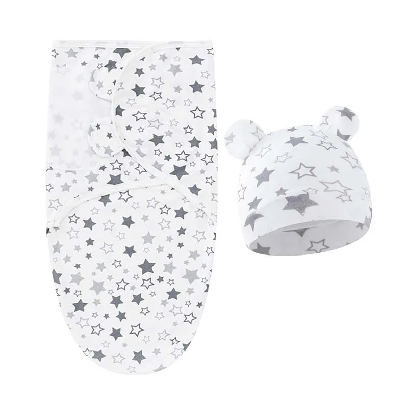 Conjunto de manta e gorro para recém-nascido
