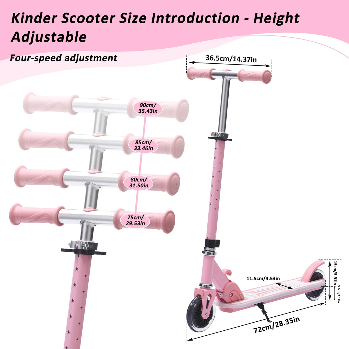 Scooter para crianças com luzes