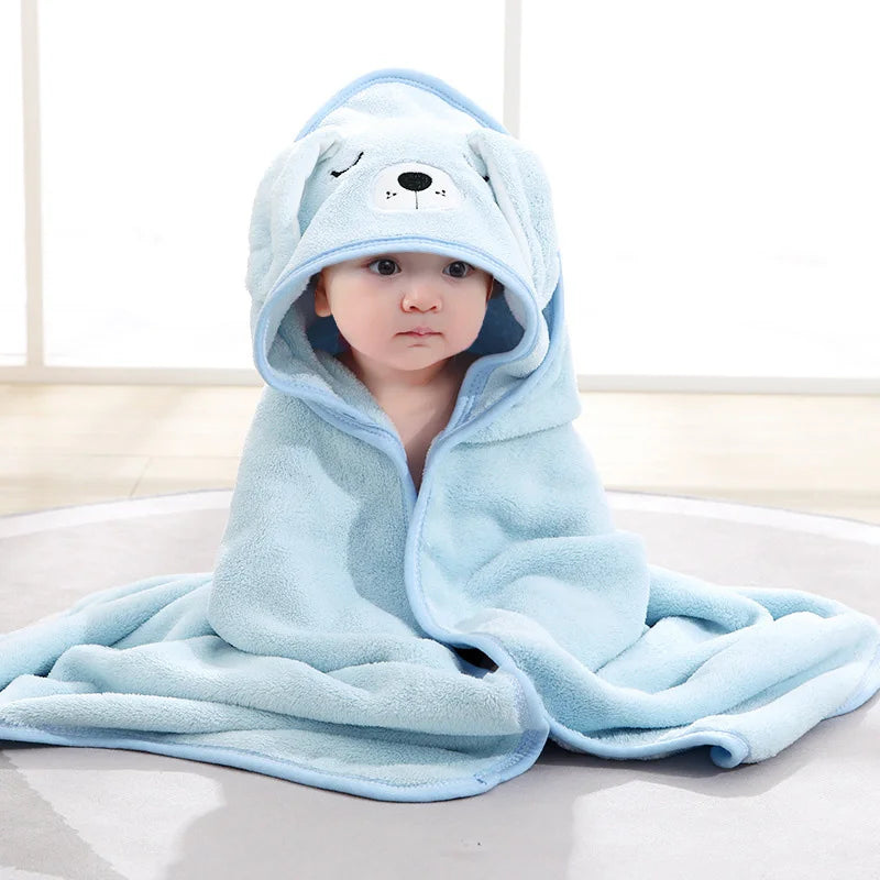 Toalha de banho com capuz para bebés